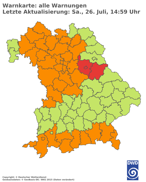 Aktuelle Wetterwarnungen für  Hannover