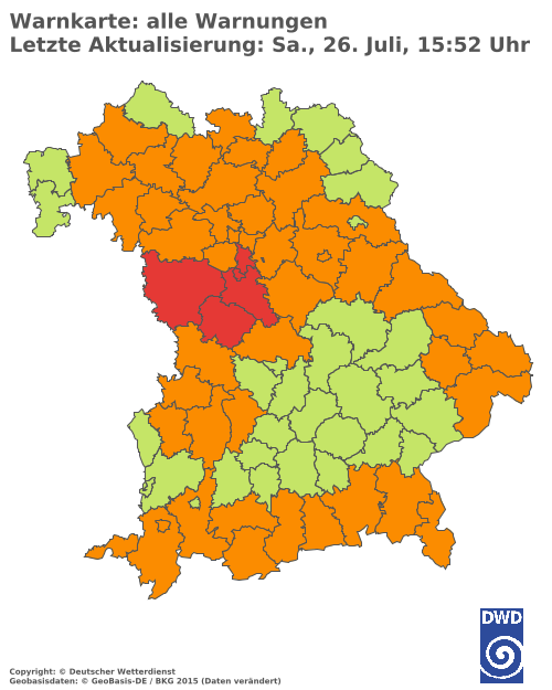 Aktuelle Wetterwarnungen für  Hannover