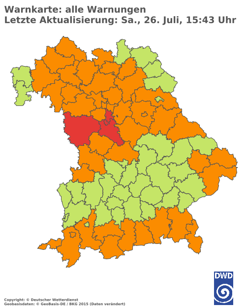 Aktuelle Wetterwarnungen für  Hannover
