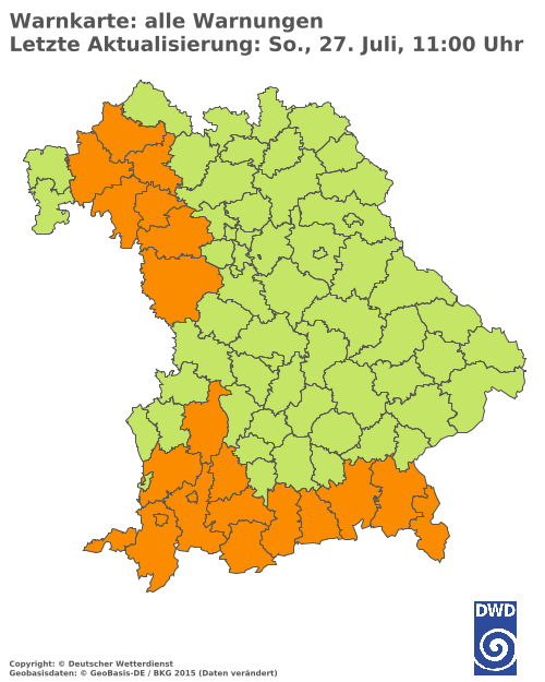 Aktuelle Wetterwarnungen für  Hannover