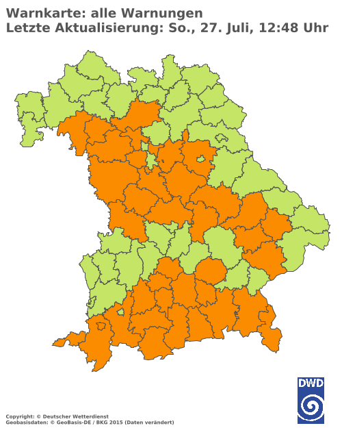 Aktuelle Wetterwarnungen für  Hannover