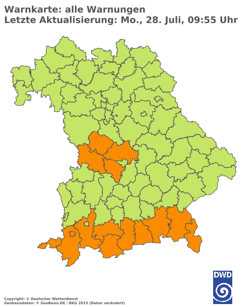 Aktuelle Wetterwarnungen für  Hannover
