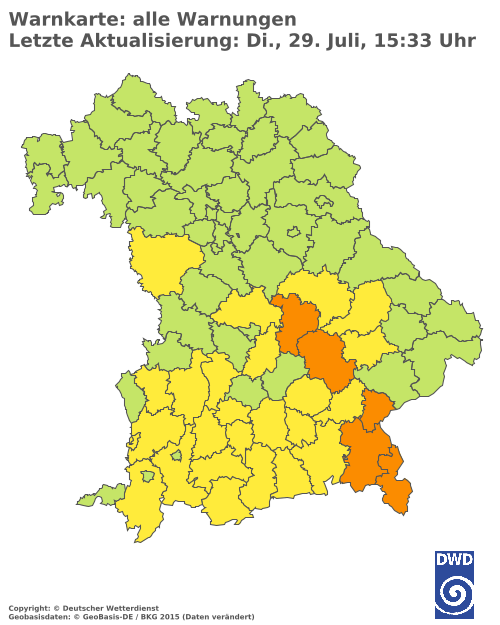 Aktuelle Wetterwarnungen für  Hannover