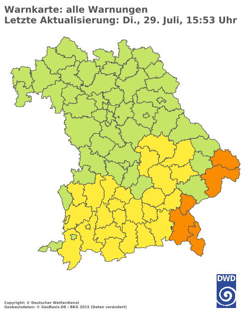 Aktuelle Wetterwarnungen für  Hannover
