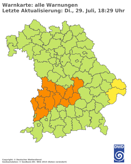 Aktuelle Wetterwarnungen für  Hannover