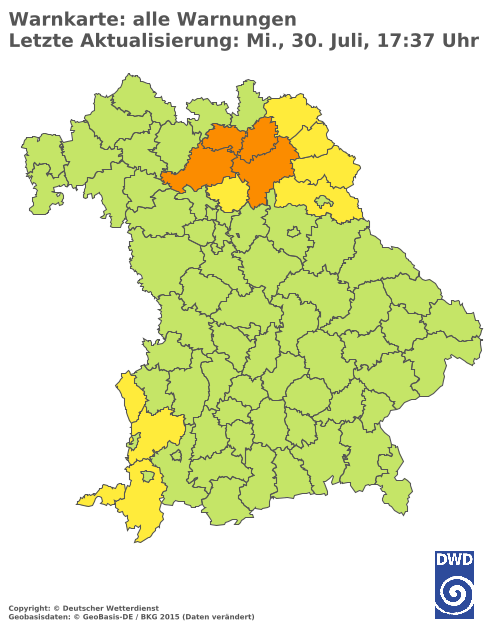 Aktuelle Wetterwarnungen für  Hannover