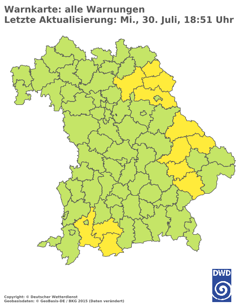 Aktuelle Wetterwarnungen für  Hannover