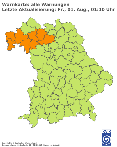 Aktuelle Wetterwarnungen für  Hannover
