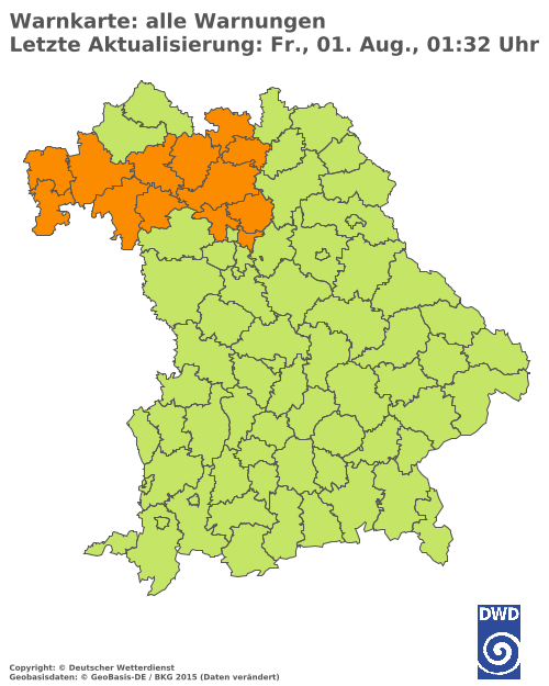 Aktuelle Wetterwarnungen für  Hannover