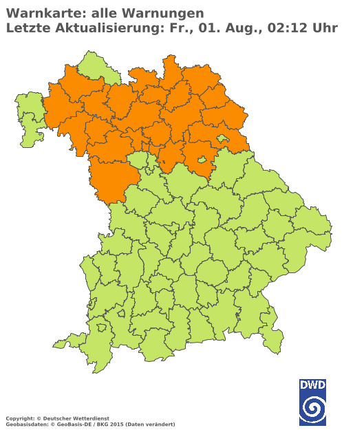 Aktuelle Wetterwarnungen für  Hannover