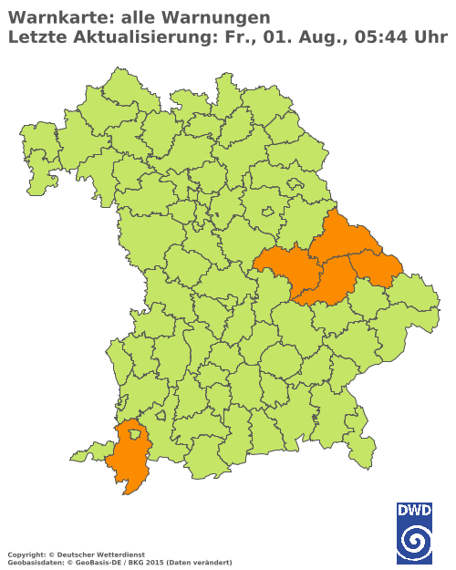 Aktuelle Wetterwarnungen für  Hannover
