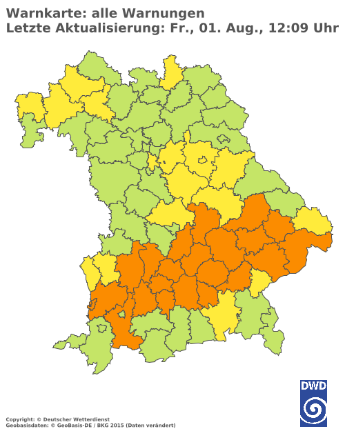 Aktuelle Wetterwarnungen für  Hannover