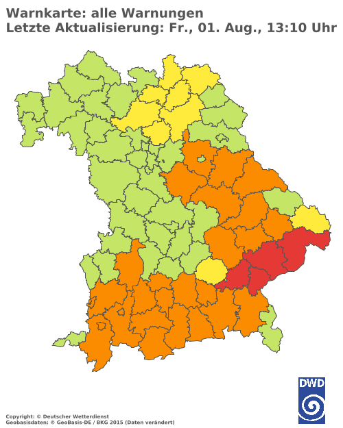 Aktuelle Wetterwarnungen für  Hannover