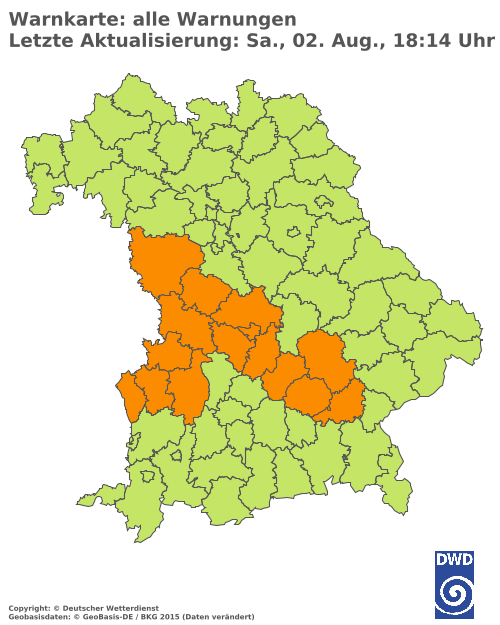 Aktuelle Wetterwarnungen für  Hannover