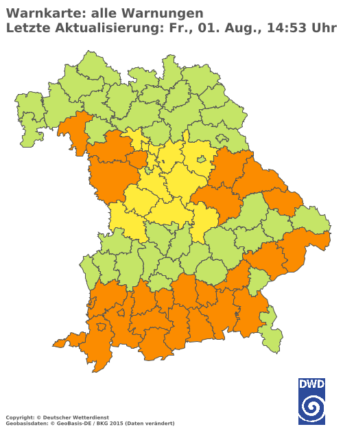 Aktuelle Wetterwarnungen für  Hannover
