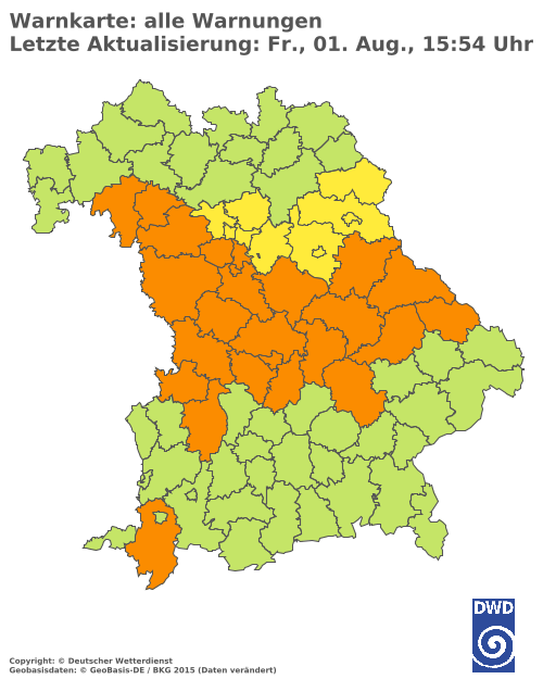 Aktuelle Wetterwarnungen für  Hannover