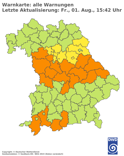 Aktuelle Wetterwarnungen für  Hannover