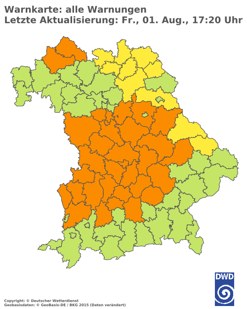 Aktuelle Wetterwarnungen für  Hannover
