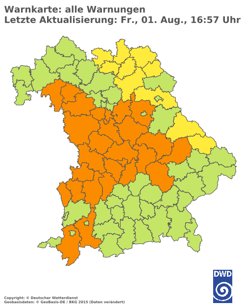 Aktuelle Wetterwarnungen für  Hannover