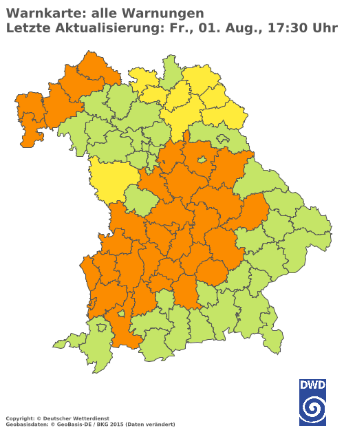 Aktuelle Wetterwarnungen für  Hannover