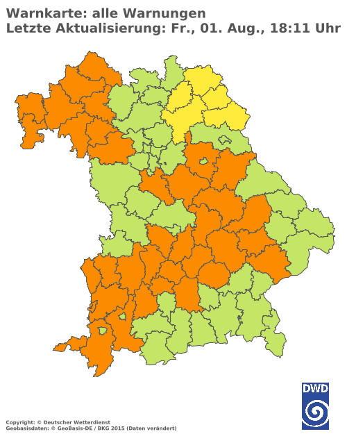 Aktuelle Wetterwarnungen für  Hannover