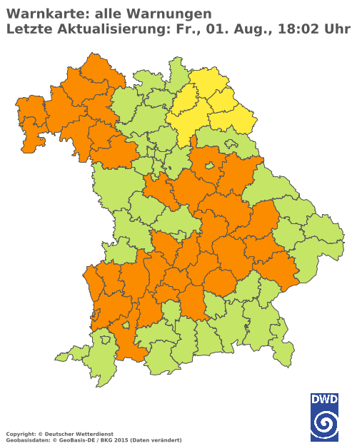 Aktuelle Wetterwarnungen für  Hannover