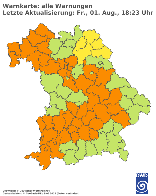 Aktuelle Wetterwarnungen für  Hannover