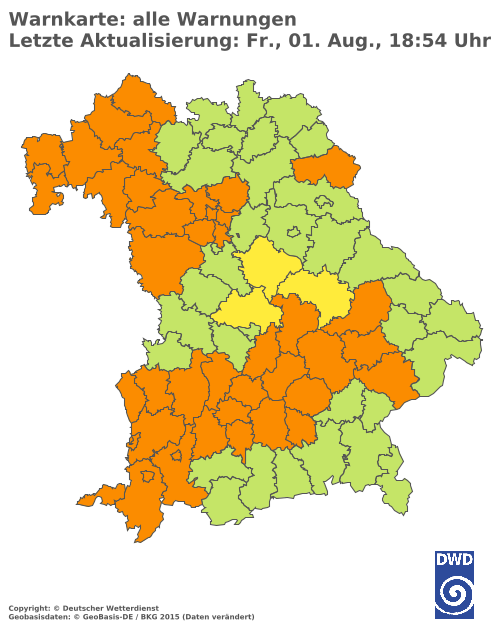 Aktuelle Wetterwarnungen für  Hannover