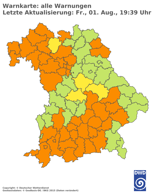 Aktuelle Wetterwarnungen für  Hannover