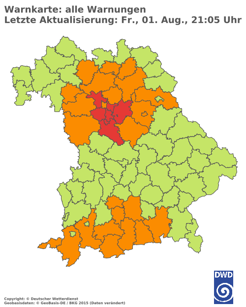 Aktuelle Wetterwarnungen für  Hannover