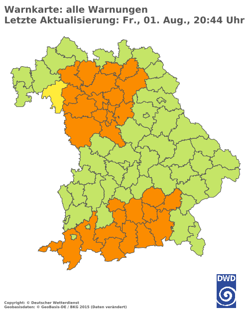 Aktuelle Wetterwarnungen für  Hannover