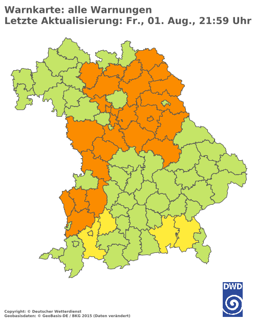 Aktuelle Wetterwarnungen für  Hannover