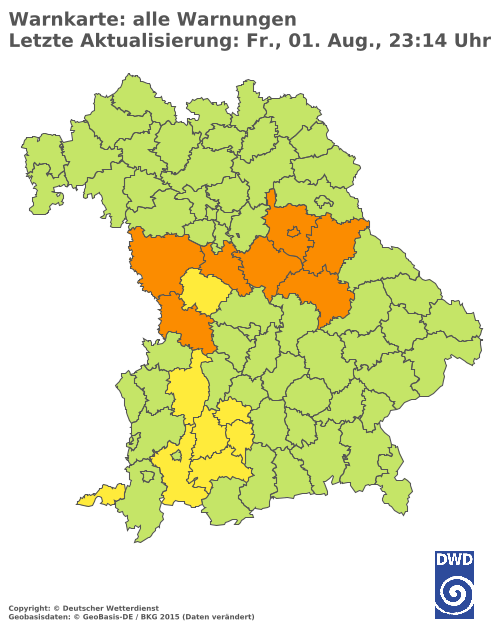 Aktuelle Wetterwarnungen für  Hannover