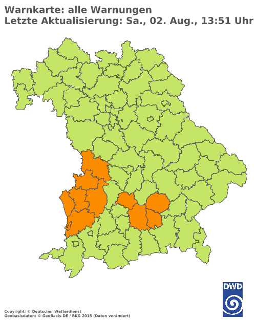 Aktuelle Wetterwarnungen für  Hannover
