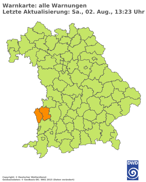 Aktuelle Wetterwarnungen für  Hannover