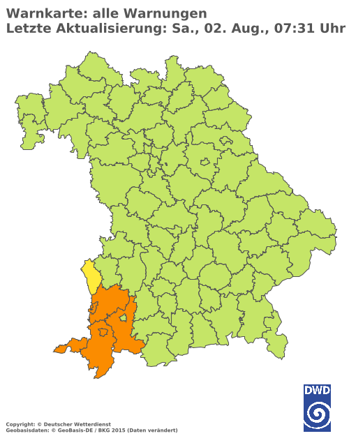 Aktuelle Wetterwarnungen für  Hannover