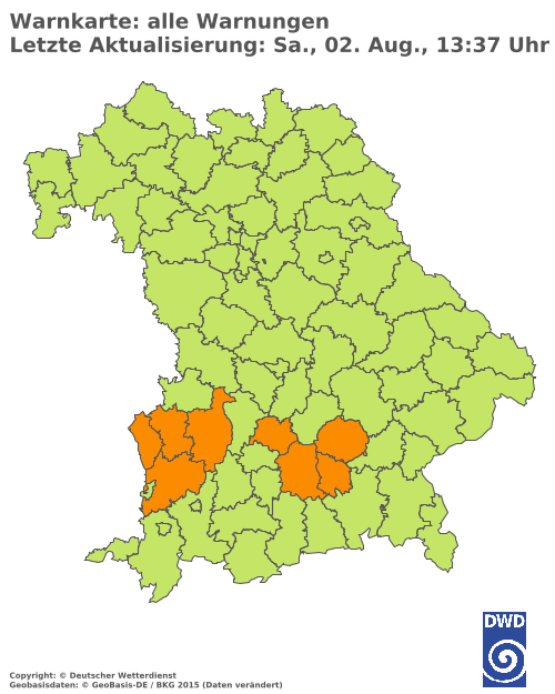 Aktuelle Wetterwarnungen für  Hannover