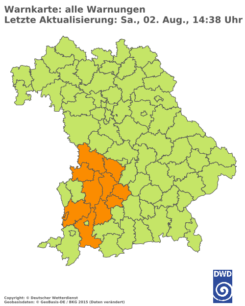 Aktuelle Wetterwarnungen für  Hannover
