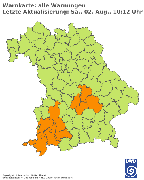 Aktuelle Wetterwarnungen für  Hannover