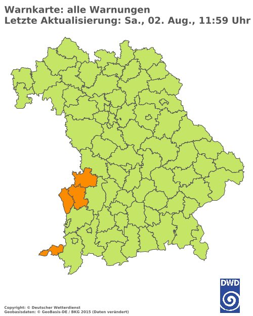 Aktuelle Wetterwarnungen für  Hannover