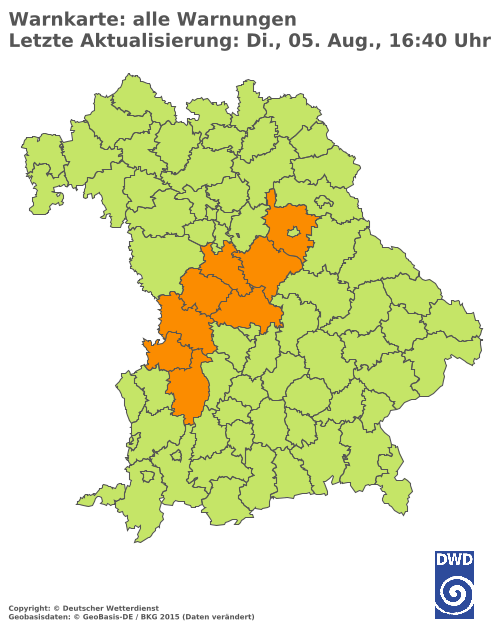 Aktuelle Wetterwarnungen für  Hannover