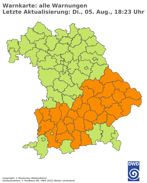 Aktuelle Wetterwarnungen für  Hannover