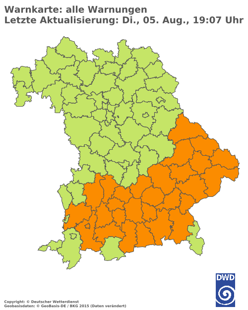 Aktuelle Wetterwarnungen für  Hannover