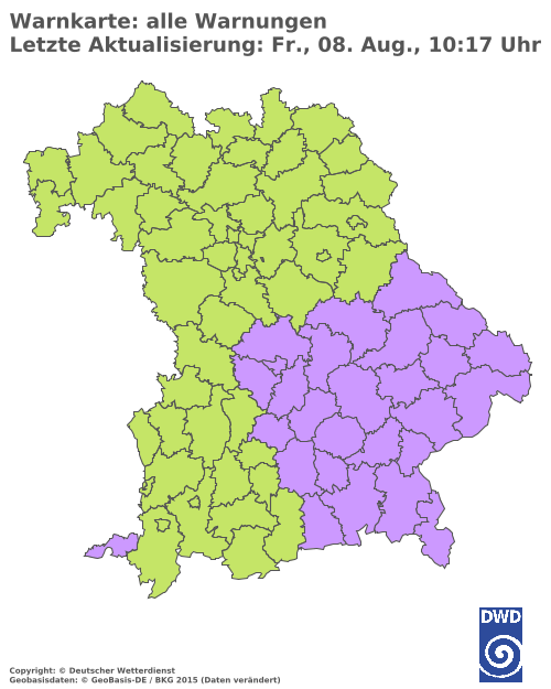 Aktuelle Wetterwarnungen für  Hannover