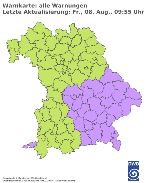 Aktuelle Wetterwarnungen für  Hannover