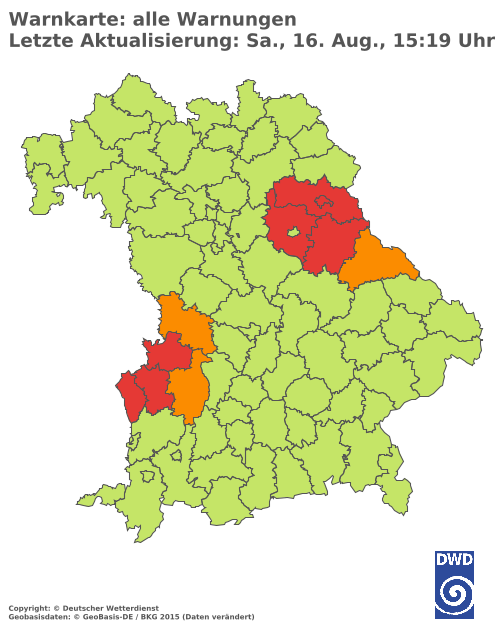 Aktuelle Wetterwarnungen für  Hannover