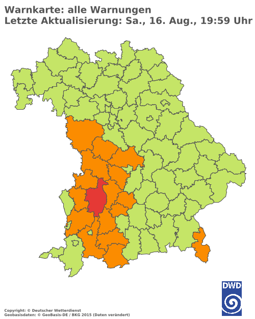 Aktuelle Wetterwarnungen für  Hannover