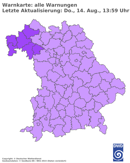 Aktuelle Wetterwarnungen für  Hannover