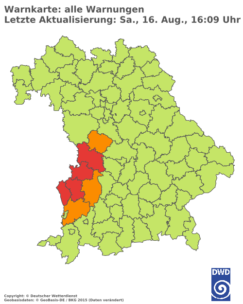 Aktuelle Wetterwarnungen für  Hannover