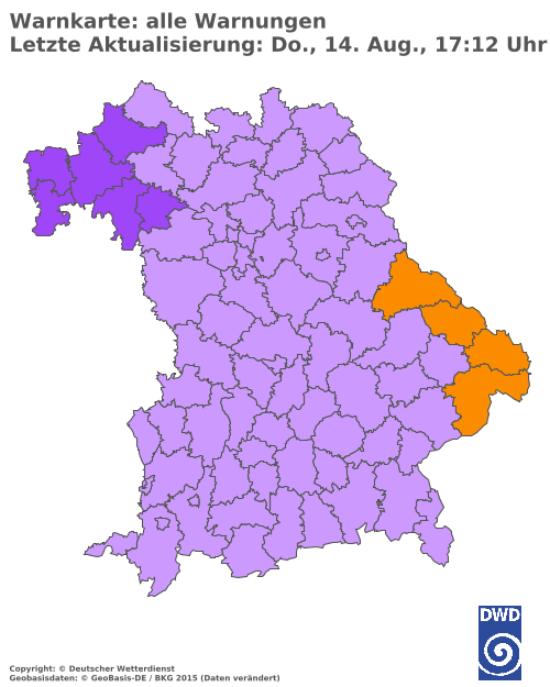Aktuelle Wetterwarnungen für  Hannover